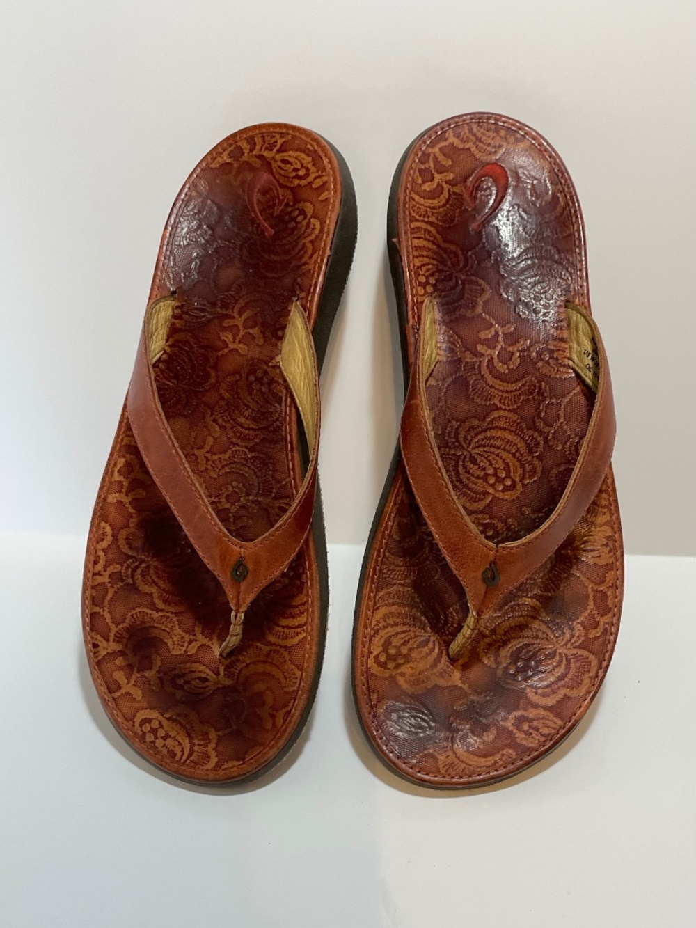 OluKai Women's Paniolo Leather Sandals Size 10